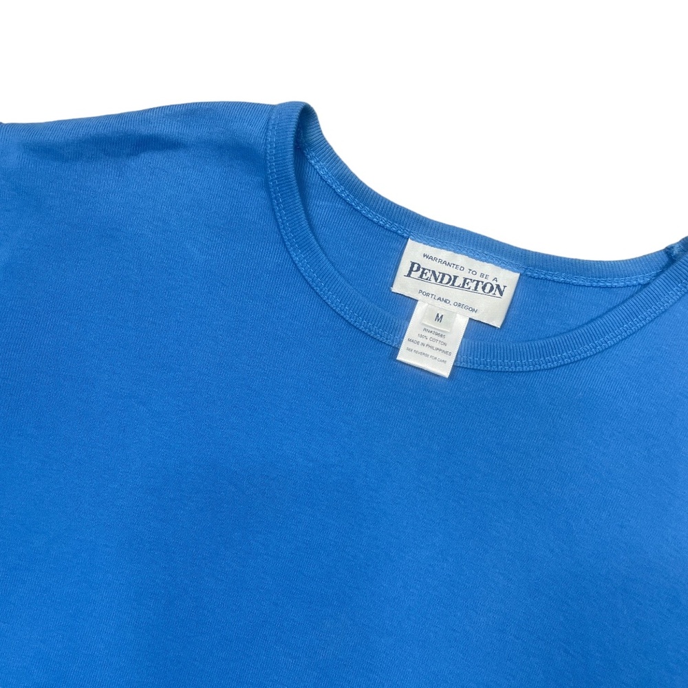 Pendleton Medium Blue Short Sleeve Shirt‎ 100% Cotton